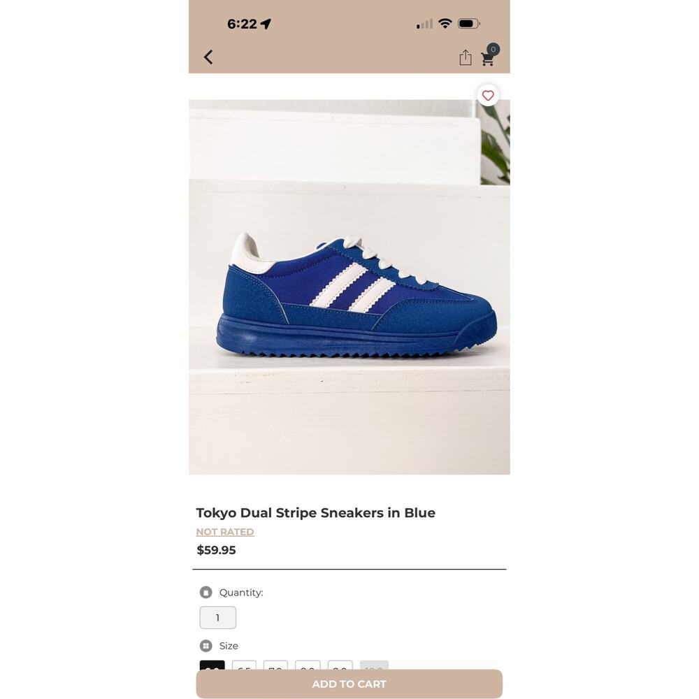 TOKYO DUAL STRIPE SNEAKERS IN BLUE